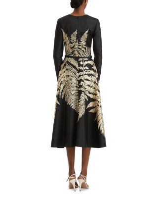 Fern Print Long Sleeve Dress