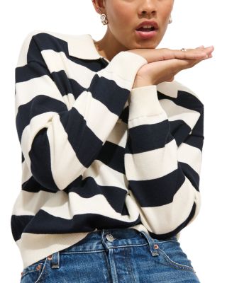 Bond St Striped Polo Sweater