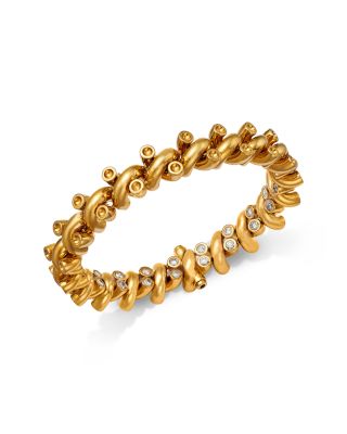 18K Yellow Gold Diamond San Marco Reversible Link Bracelet
