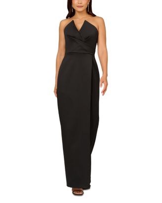 Aidan Mattox Strapless Satin Column Dress | Bloomingdale's