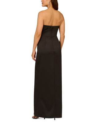 Strapless Satin Column Dress