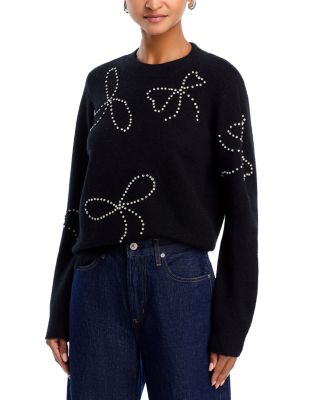 Rhinestone Bow Sweater - Exclusive