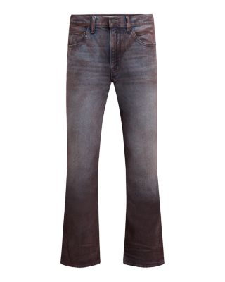 Walker Kick Flare Jeans in Coated Port