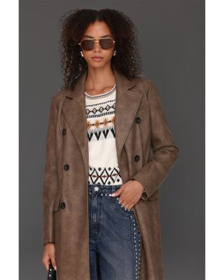 Faux-Ever Leather™ Belted Trench Coat