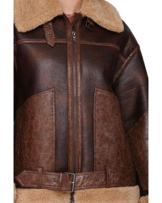 Faux Fur Trim Moto Jacket