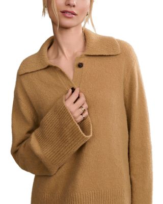 Stevie Cashmere Blend Polo Sweater