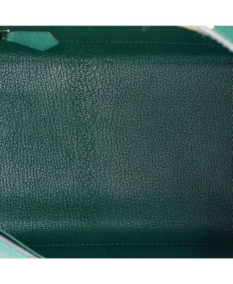 Kelly 28 Handbag Green Epsom with Gold Hardware