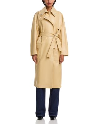 Rue Leather Trench Coat
