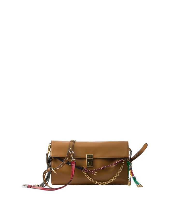 Soft Sound Large Leather Shoulder Bag with Charms