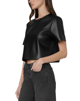 The Boxy Faux Leather Tee