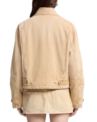 Denim Workwear Cropped Jacket in Sandune  