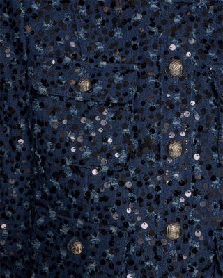 Collarless Sequin Jacket