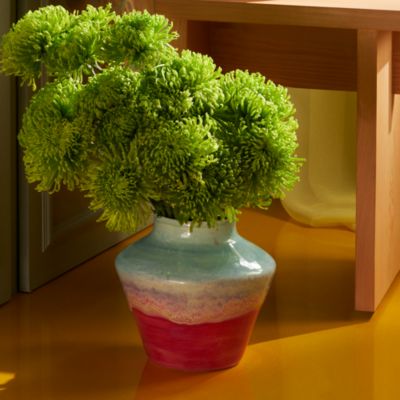 Rosendahl Poppery Vase in Mint/Pink, 8.1&amp;quot;