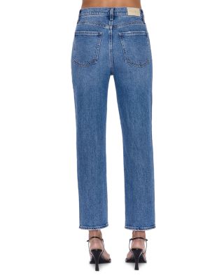Bri High Rise Slim Straight Leg Jeans in Charleston