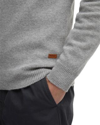 Elbow Patch Mock Neck Sweater