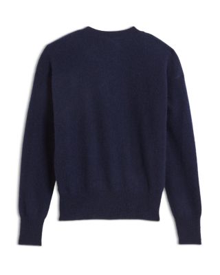 Girls' Knitted Crewneck Pullover Intarsia Pattern Cashmere Sweater, Big Kid - Exclusive