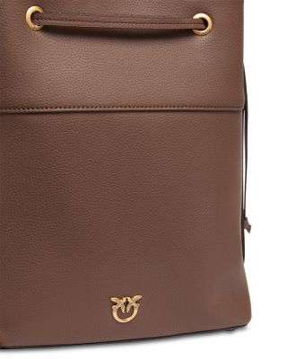 Secchiello Classic Leather Bucket Bag