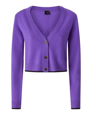 Stromboli Wool & Cashmere V Neck Cardigan Sweater