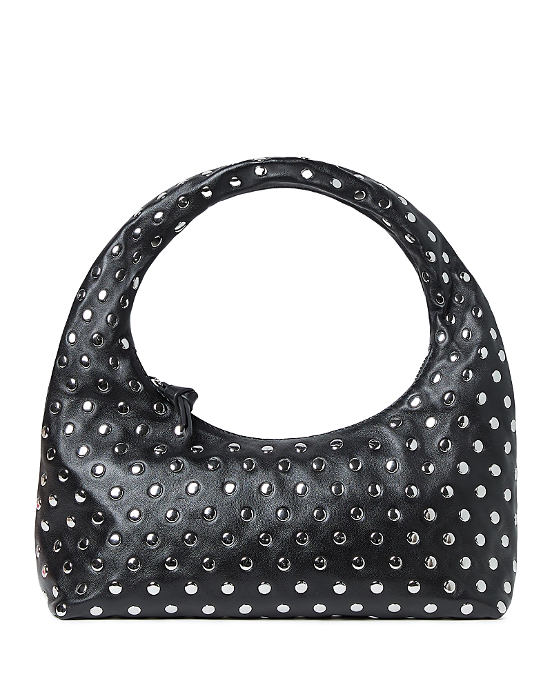 Loeffler Randall Mercer Mini Leather Hobo Bag In Black
