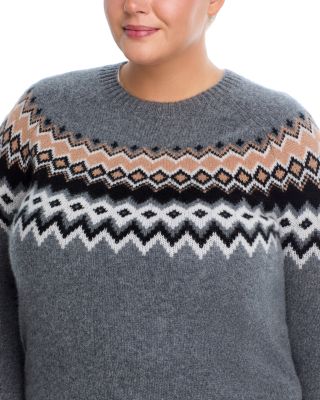 100% Cashmere Fairisle Crewneck Sweater - Exclusive
