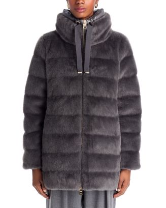 Herno Lady Alternative Faux Fur A Line Coat | Bloomingdale's Women
