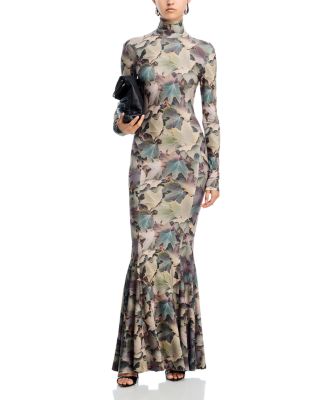 Turtleneck Fishtail Gown