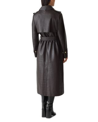 Gael Croc Embossed Trench Coat