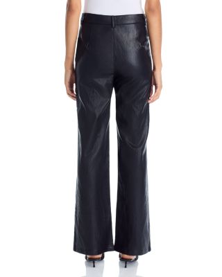 Faux Leather Flared Pants - Exclusive