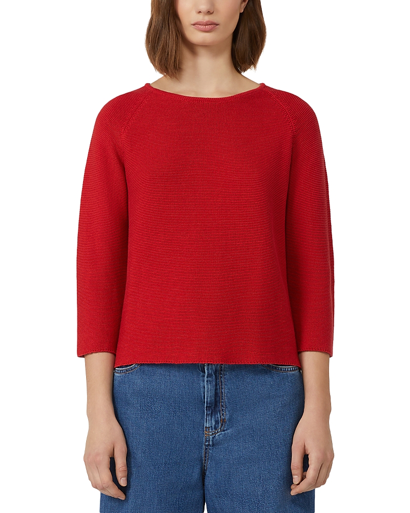 Weekend Max Mara Raglan-sleeve Boat-neck Sweater In Red