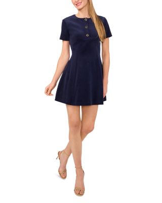 Cordis Placket Corduroy Mini Dress