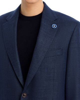 New York Textured Solid Classic Fit Sport Coat