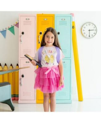 Girls' Raspberry Bow Tiered Tutu - Baby, Little Kid, Big Kid