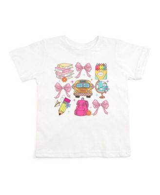 Girls' Coquette School Doodle Short Sleeve T-Shirt - Little Kid, Big Kid