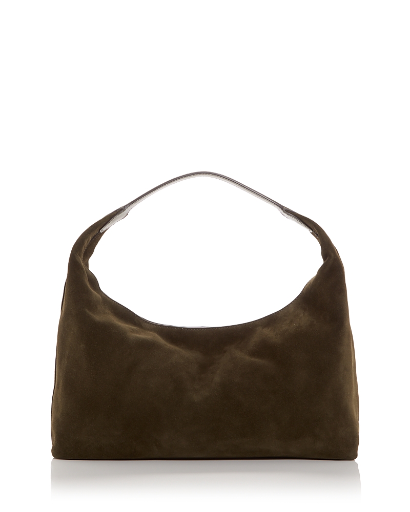 Madewell The Mylie Suede Shoulder Bag In Green