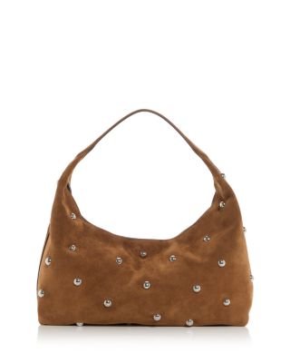 The Mylie Embellished Slouchy Suede Shoulder Bag