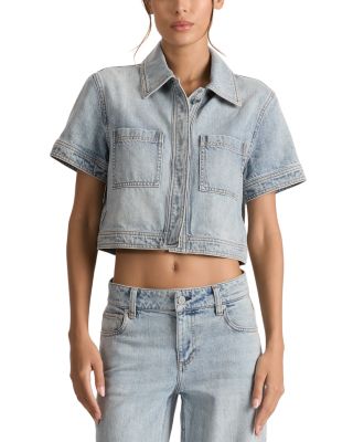 Tesha Denim Cropped Top