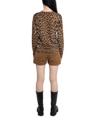 Rivy CP Leopard Print Cashmere Sweater 