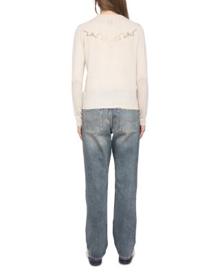 Miss CP West Embellished Cashmere Sweater 