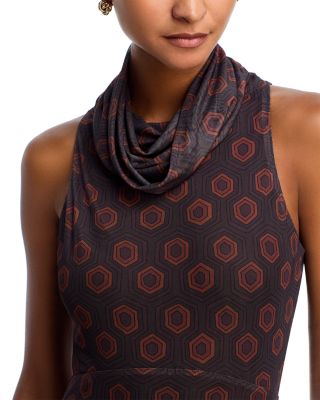 Turtleneck Mesh Maxi Dress - Exclusive