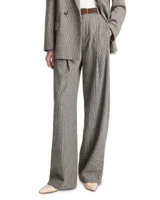 High Rise Wool Blend Pants