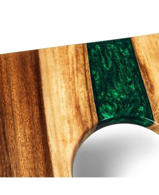 1ft x 2ft River Epoxy Resin with Live Edge Acacia Pathfinder ART Cornhole Board Sets