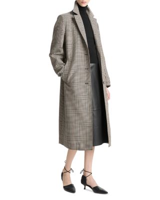 Pressed Plaid Car Coat
