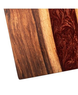 1ft x 2ft River Epoxy Resin with Live Edge Acacia Pathfinder ART Cornhole Board Sets