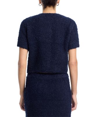 Boucl&eacute; Short Sleeve Cardigan - Exclusive
