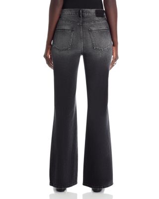 Rosie High Rise Flare Jeans in Washed Black