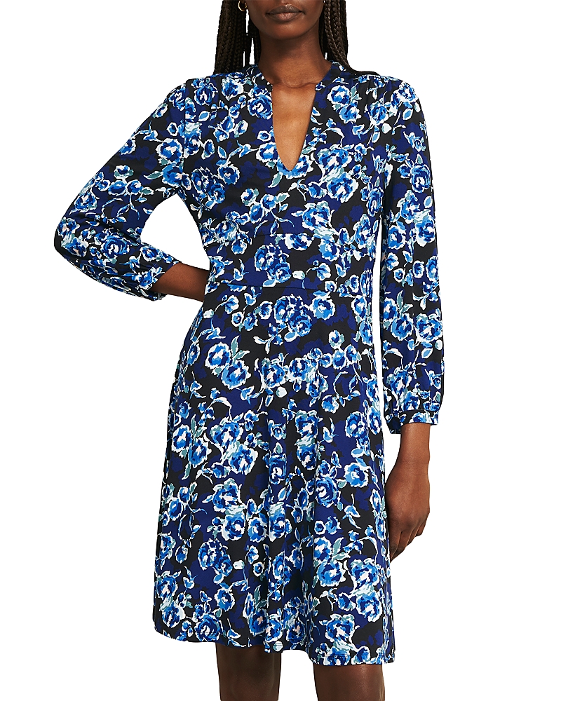 Hobbs London Petite Harper Floral Print Dress In Multi