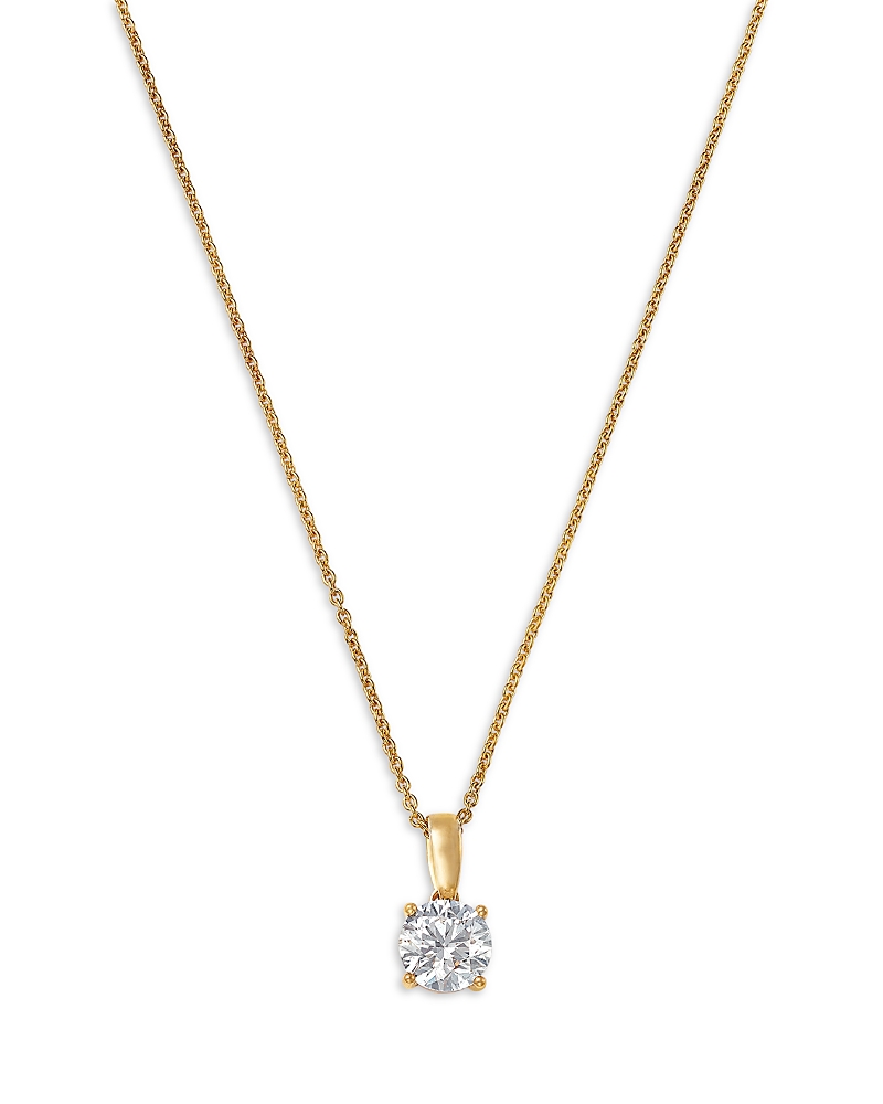 Bloomingdale's Fine Collection Certified Diamond Colorless Solitaire Pendant Necklace In 18k Yellow Gold, 1.0 Tcw In Gold