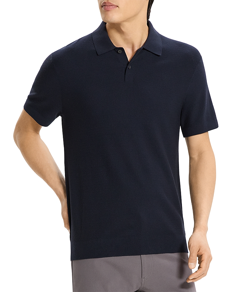 Theory Soris Sweater Polo In Blue