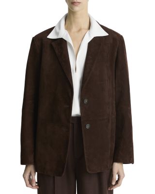 Suede Two Button Blazer