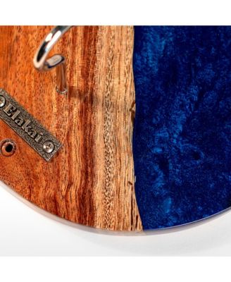 The River Epoxy Resin with Live Edge Acacia Wayfarer ART Hook & Ring Game